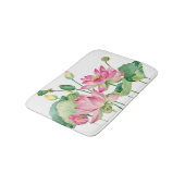 Roze Lotus Waterverf Rand Badmat (Gekanteld)