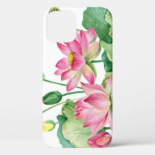 Roze Lotus Waterverf Rand Case-Mate iPhone Case