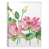 Roze Lotus Waterverf Rand Notitieboek (Voorkant)