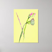 Roze Lotus waterverf Zen schilderkunst Canvas Afdruk (Voorkant)