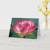 Roze Lotus - Wenskaart Kaart (Gele Bloem)