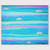 Roze Lotus Wrapping Paper Cadeaupapier (Vlak)