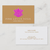 Roze Lotus Yoga en docent Meditation Visitekaartje (Voorkant / Achterkant)