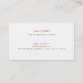 Roze Lotus Yoga en docent Meditation Visitekaartje (Achterkant)