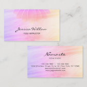 Roze Lotus Yoga Instructor Visitekaartje (Voorkant / Achterkant)