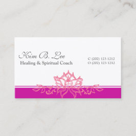 Roze Lotus Yoga Om Verlichting Visitekaartje