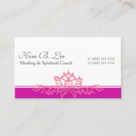 Roze Lotus Yoga Om Verlichting Visitekaartje