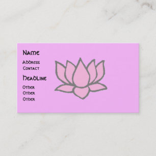 Roze Lotus - Yoga-Visitekaartjes Visitekaartje