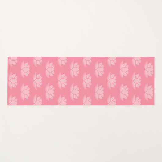 Roze Lotus Yogamat (Voorkant (horizontaal))