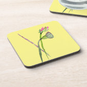 Roze Lotus Zen flower Buddhist Art Bier Onderzetter (Linkerzijde)