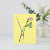 Roze Lotus Zen flower Buddhist Art Briefkaart (Staand voorkant)