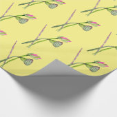 Roze Lotus Zen flower Buddhist Art Cadeaupapier (Hoek)