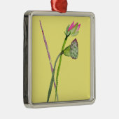 Roze Lotus Zen flower Buddhist Art Metalen Ornament (Rechts)