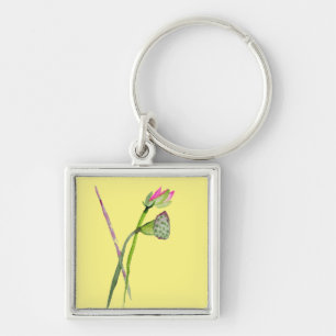 Roze Lotus Zen flower Buddhist Art Sleutelhanger