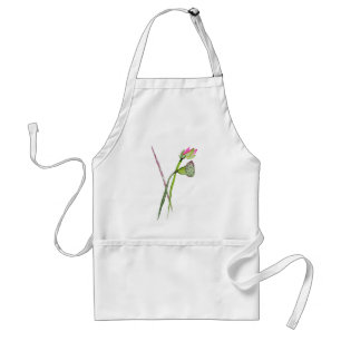 Roze Lotus Zen flower Buddhist Art Standaard Schort