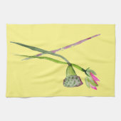 Roze Lotus Zen flower Buddhist Art Theedoek (Horizontaal)