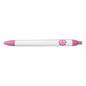 Roze lotus zwarte inkt pen (Voorkant)