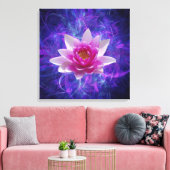 Roze lotusbloem canvas afdruk (Insitu (Woonkamer))