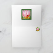 roze lotusbloem Dank u Bedankkaart (Binnen)