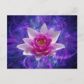 Roze lotusbloem en betekenis briefkaart (Voorkant)