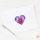 Roze lotusbloem en betekenis hart sticker (Envelop)