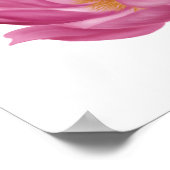 Roze Lotusbloem Illustratie Poster (Hoek)