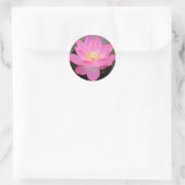 Roze lotusbloem in bloei ronde sticker (Tas)