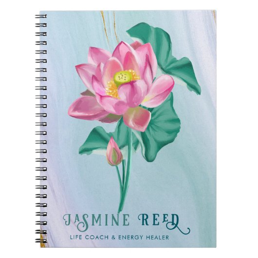 Roze lotusbloem | Life Coaches & Energy Healers Notitieboek (Voorkant)