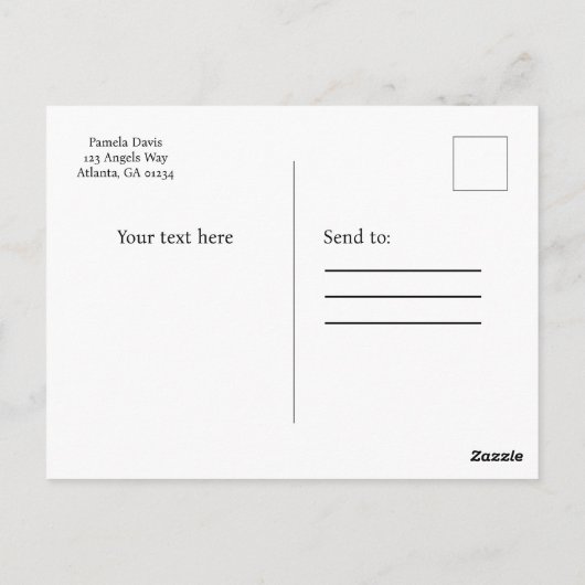 Roze lotusbloem op water briefkaart (Achterkant)