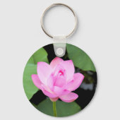 Roze lotusbloem sleutelhanger (Voorkant)