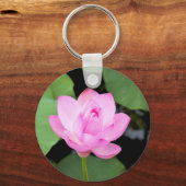 Roze lotusbloem sleutelhanger (Voorkant)