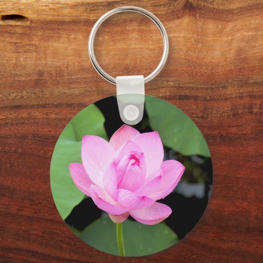 Roze lotusbloem sleutelhanger (Voorkant)