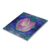 Roze lotusbloem tegeltje (Zijkant)