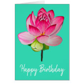 Roze lotusbloem waterverf fijne kunst (Voorkant)