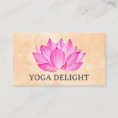 Roze lotusbloem | Waterverf illustratie Visitekaartje (Voorkant)