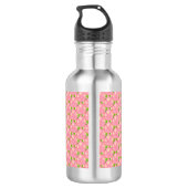 Roze Lotusbloemen & Monogram Waterfles (Achterkant)