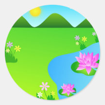 Roze lotusbloemen - Sticker