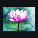 Roze lotusbloemkunst briefkaart<br><div class="desc">Roze lotusbloemkunst</div>