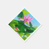 Roze lotusbloemreflectieartikelen servet (Hoek)