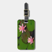 Roze lotusbloemtuin, bagagelabel (Voorkant verticaal)