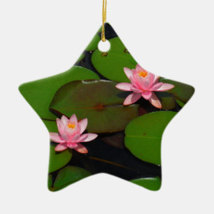 Roze lotusbloemtuin, keramisch ornament
