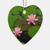 Roze lotusbloemtuin, keramisch ornament (Links)