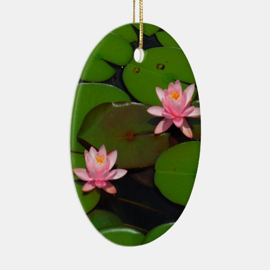Roze lotusbloemtuin, keramisch ornament (Rechts)
