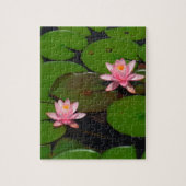 Roze lotusbloemtuin, legpuzzel (Verticaal)