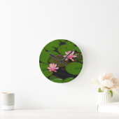 Roze lotusbloemtuin, ronde klok (Huis)