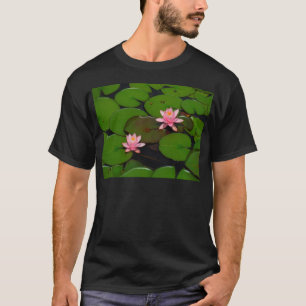 Roze lotusbloemtuin, t-shirt