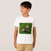 Roze lotusbloemtuin, t-shirt (Voorkant volledig)