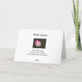 Roze Lotuskaart Kaart (Achterkant)