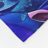 Roze lotusventilatorportret fleece deken (Hoek)