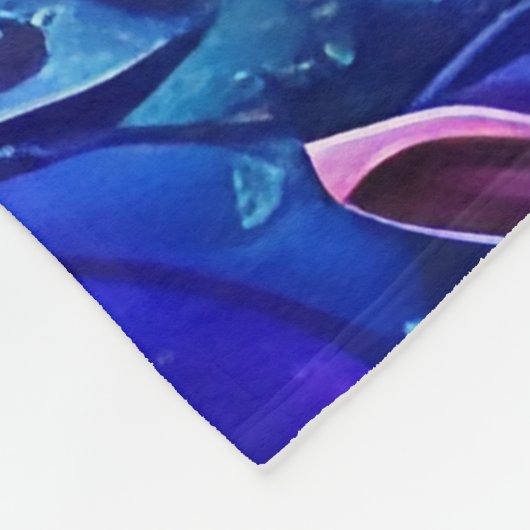 Roze lotusventilatorportret fleece deken (Hoek)